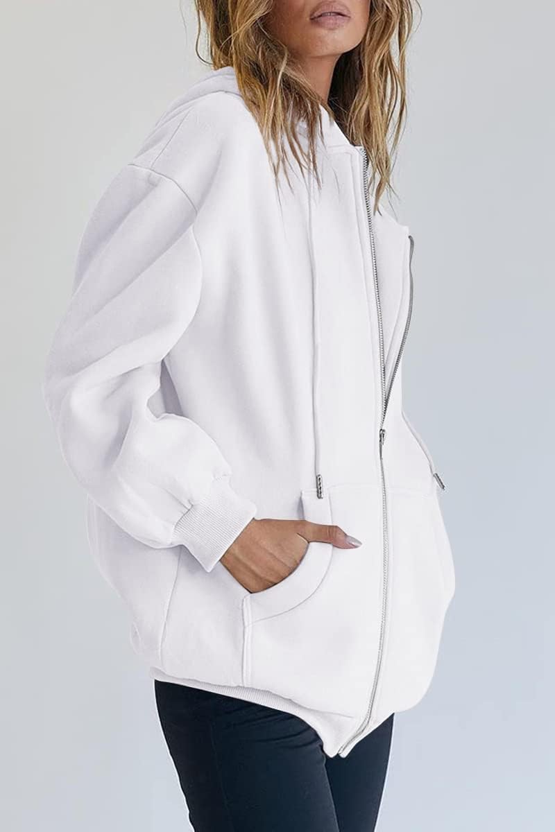 Women's  Zip Up Hoodies Long Sleeve Sweatshirts Fall Outfits Oversized Sweaters Casual Fashion Jackets