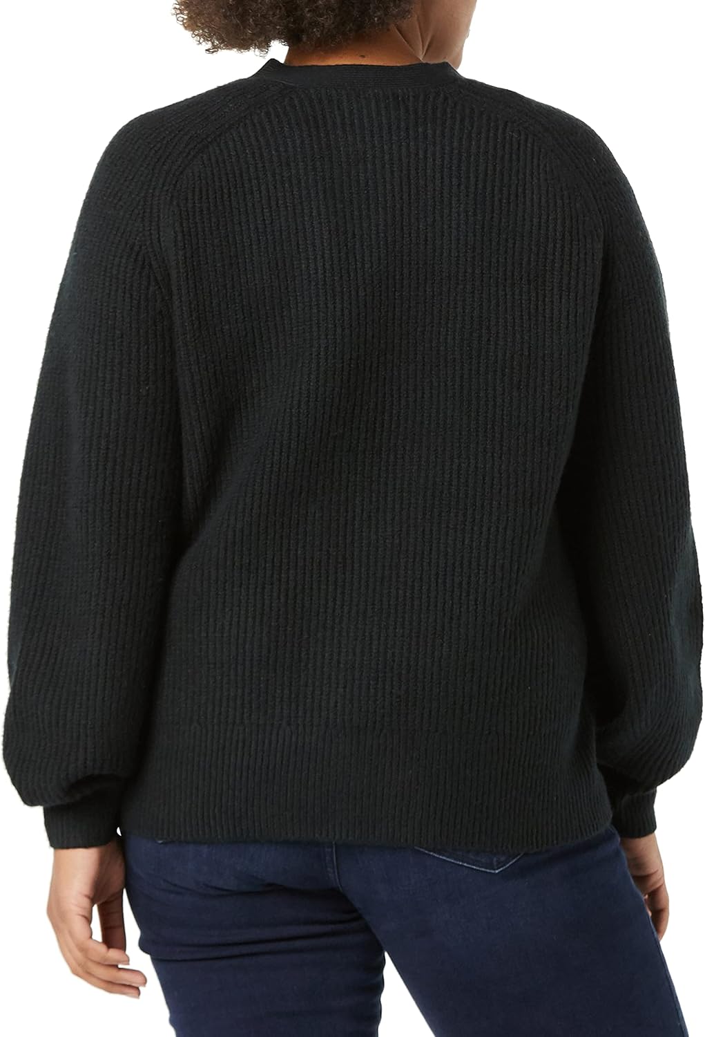 Women's Soft Touch Ribbed Blouson Cardigan