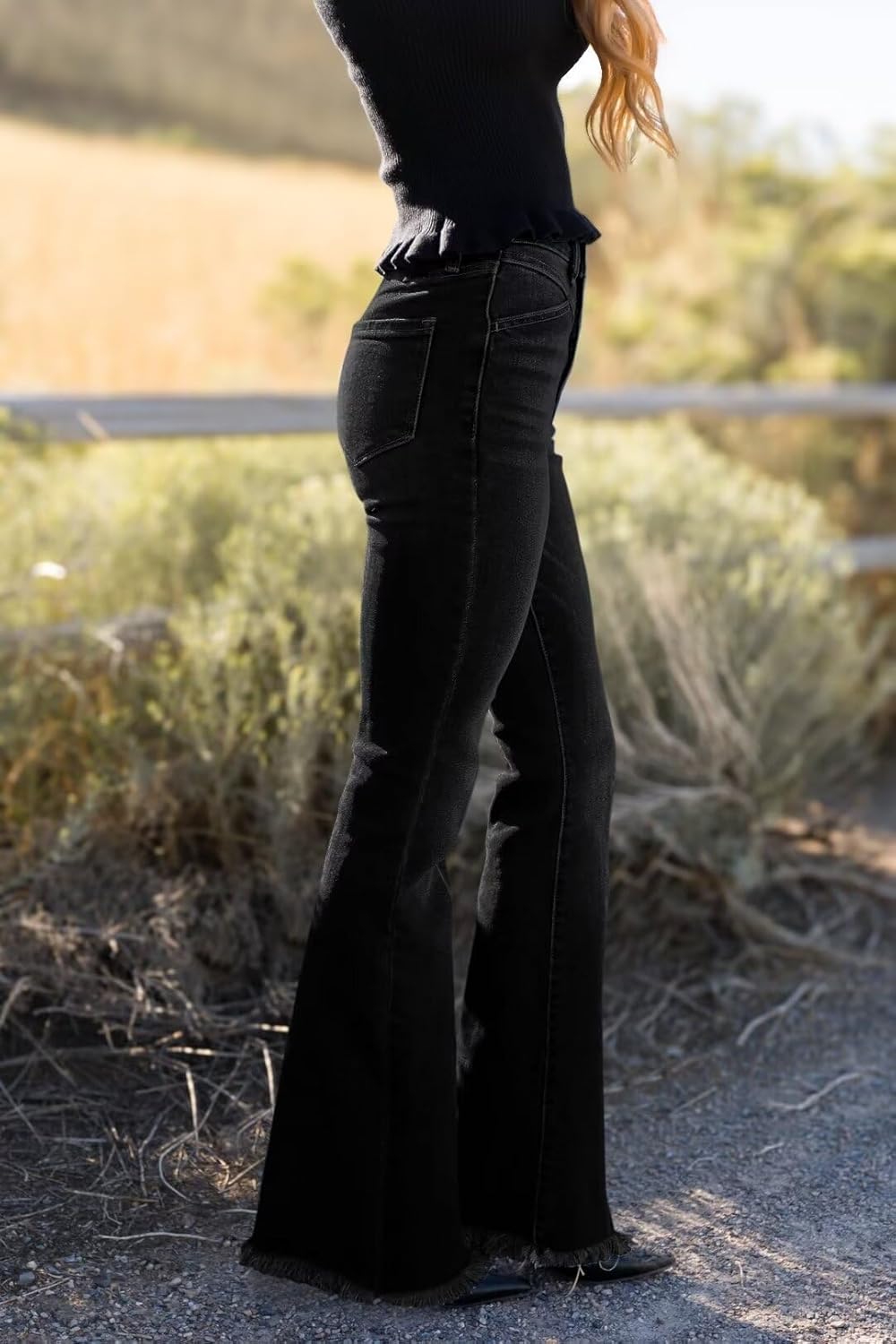 High Waisted Bell Bottom Jeans for Women Flare Jeans for Women Stretch Wide Leg Jeans