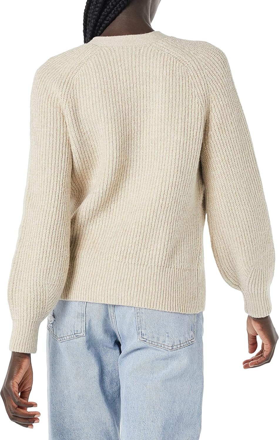 Women's Soft Touch Ribbed Blouson Cardigan